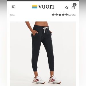 Vuori Performance Jogger, Medium, Eggplant